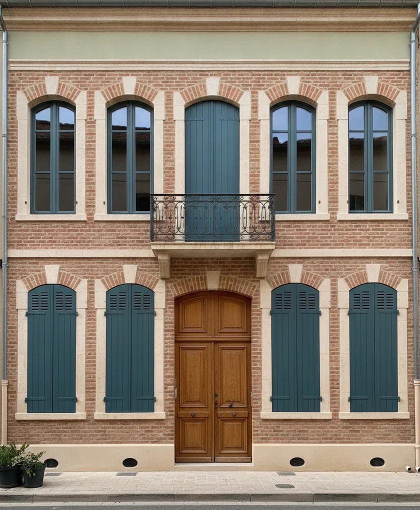 Façadier au travail sur un ravalement à Toulouse
